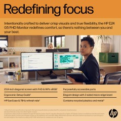 "HP E24 G5 24" Computer Monitor - Sleek Design, Superior Performance | 6N6E9A5#ABB"